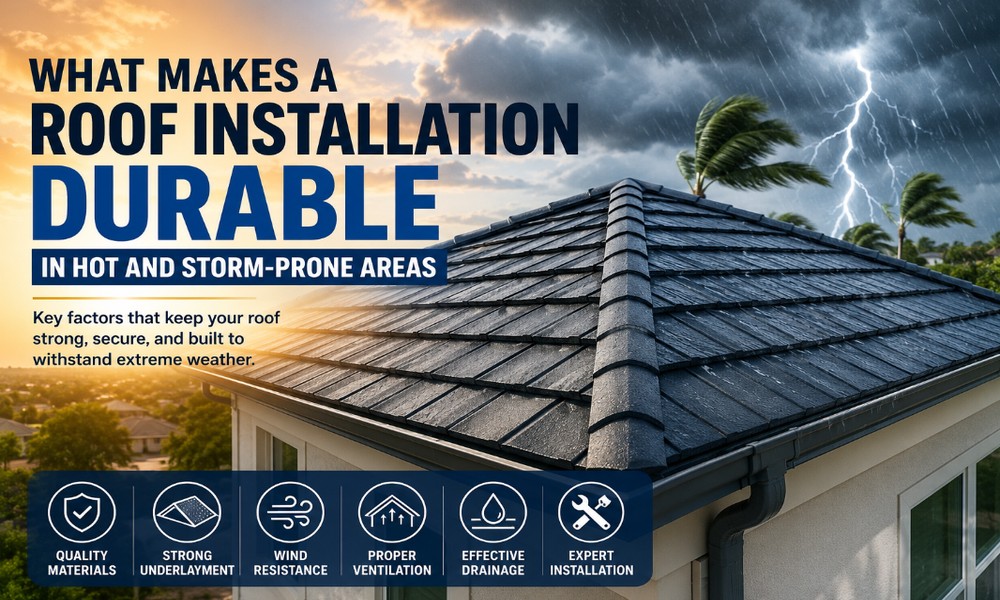 What Makes a Roof Installation Durable in Hot and Storm-Prone Areas